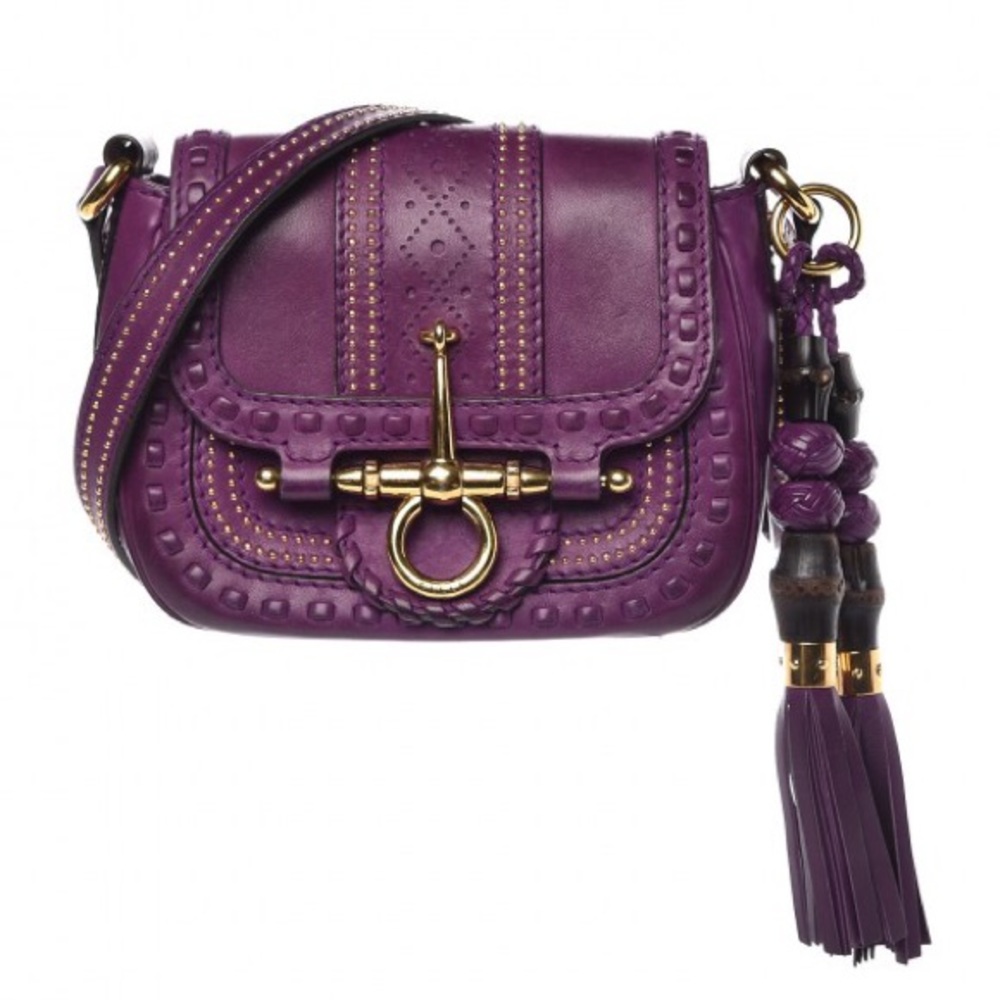 Gucci purple leather small shoulder bag